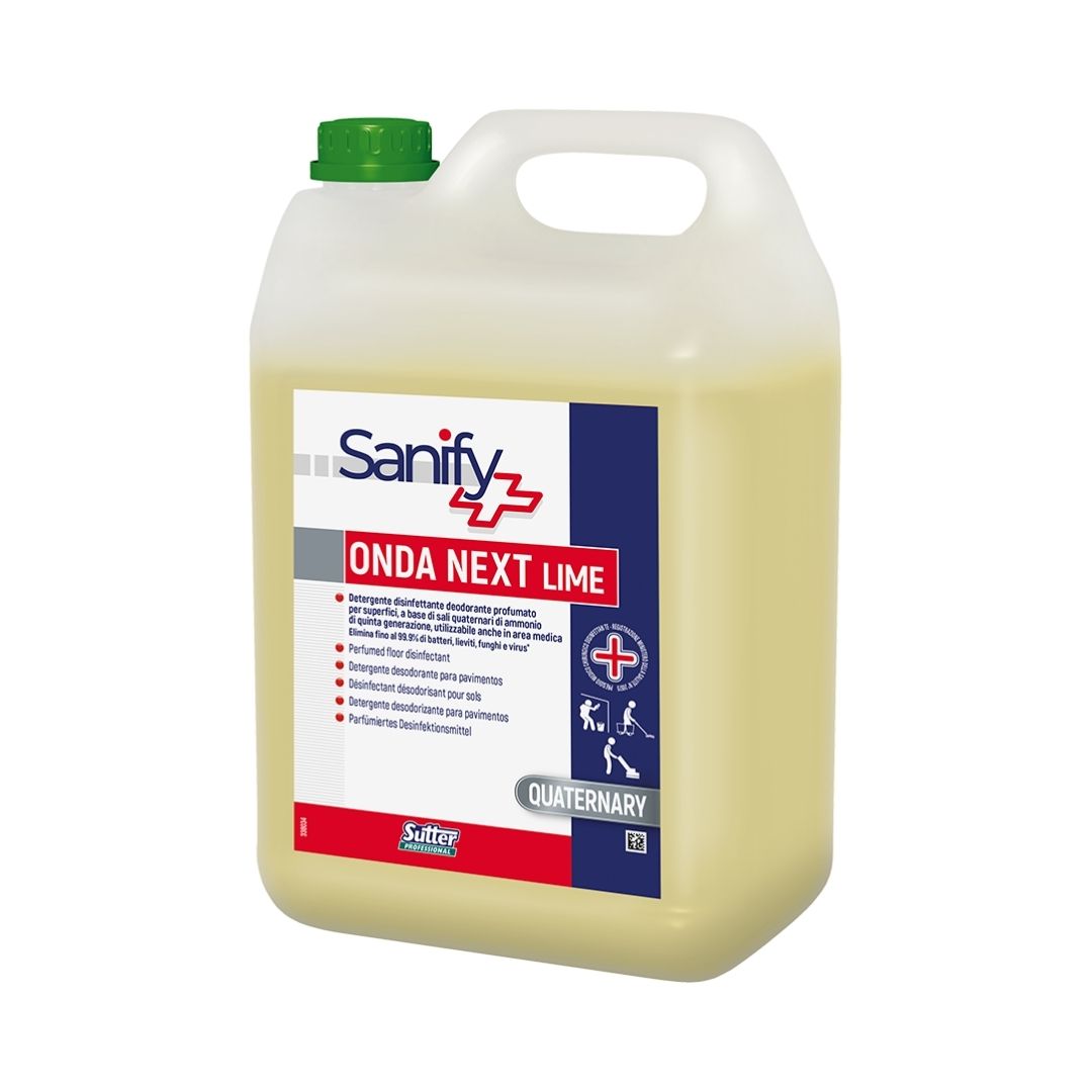 Sutter Onda Next Lime - Detergente desodorizante perfumado para pavimentos e superfícies laváveis