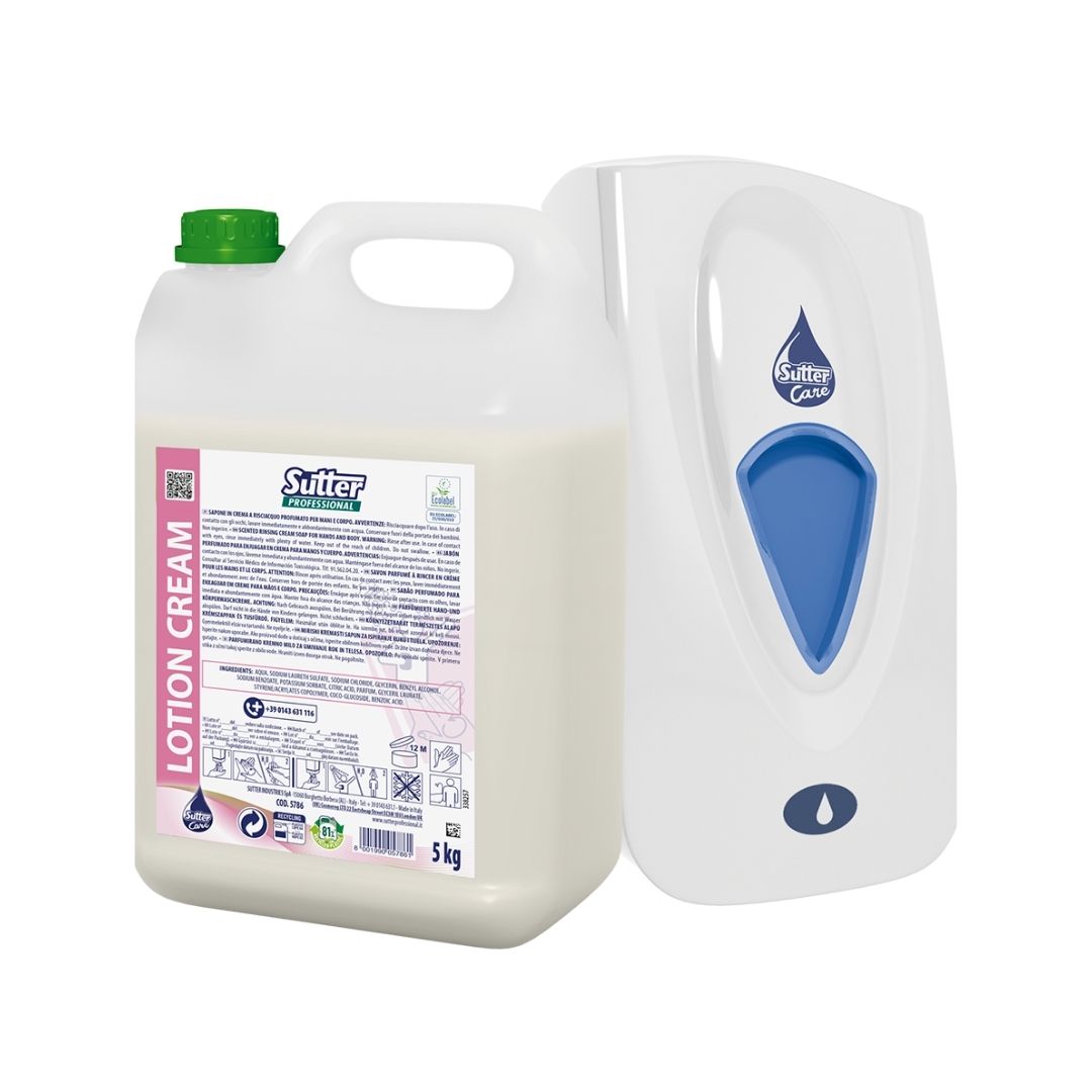 Sutter Lotion Cream sabão natural perfumado para mãos e corpo com ingredientes vegetais e certificação Ecolabel