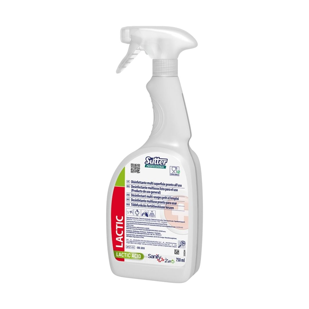 Sutter Lactic - Desinfetante multiusos pronto a usar de base vegetal para superfícies laváveis
