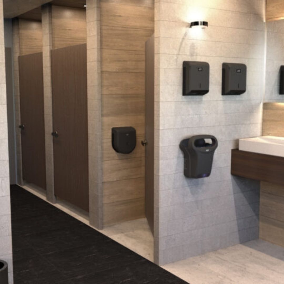 Suporte Porta Rolos 200m CLEANLINE Preto