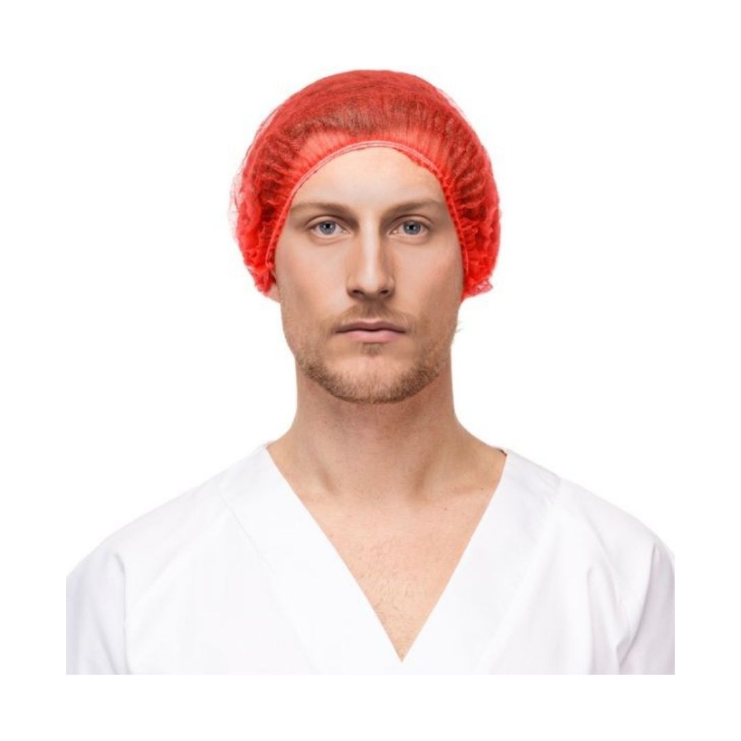 Touca clip em polipropileno para proteção capilar em Embalagens de 100 Unidades