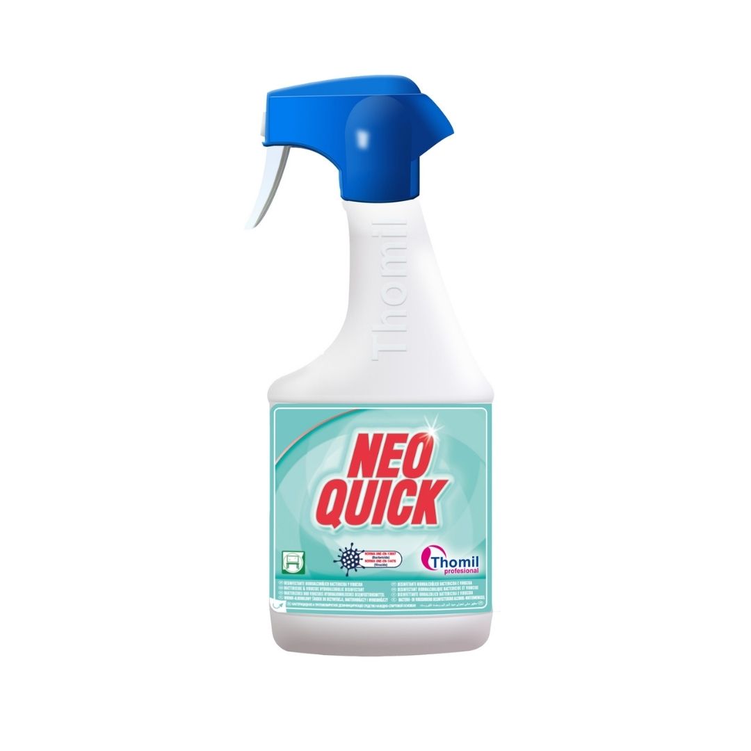 Thomil Neo Quick – Desinfetante hidroalcoólico bactericida e virucida de secagem rápida para superfícies laváveis