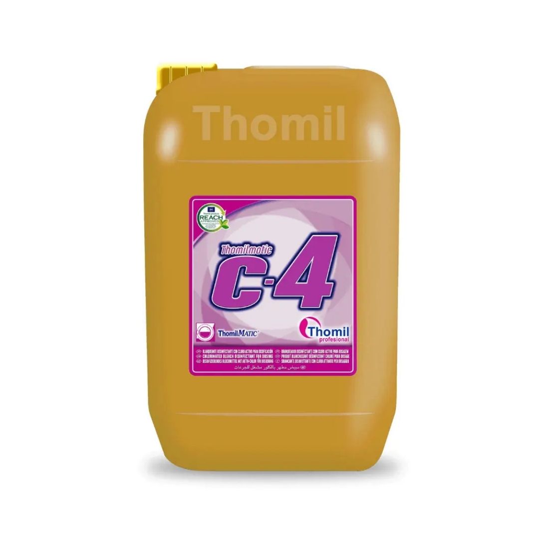 Thomilmatic C-4 – Branqueador Líquido com Cloro Ativo para Lavandaria Profissional