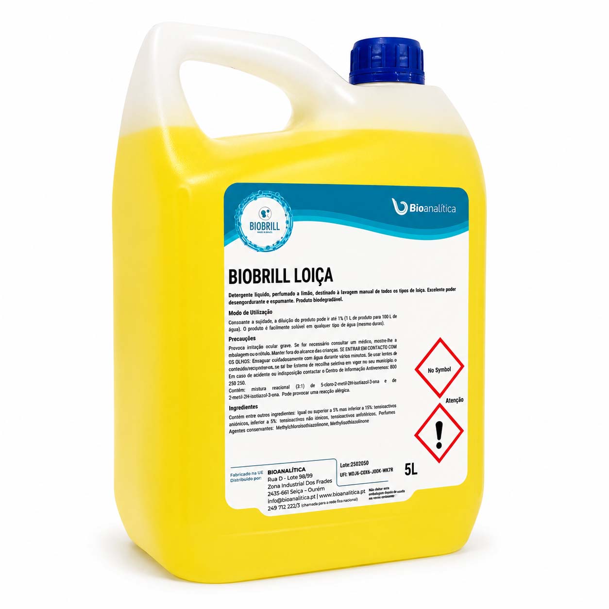 BioBrill Loiça – Detergente Líquido para Lavagem Manual de Loiça 5L