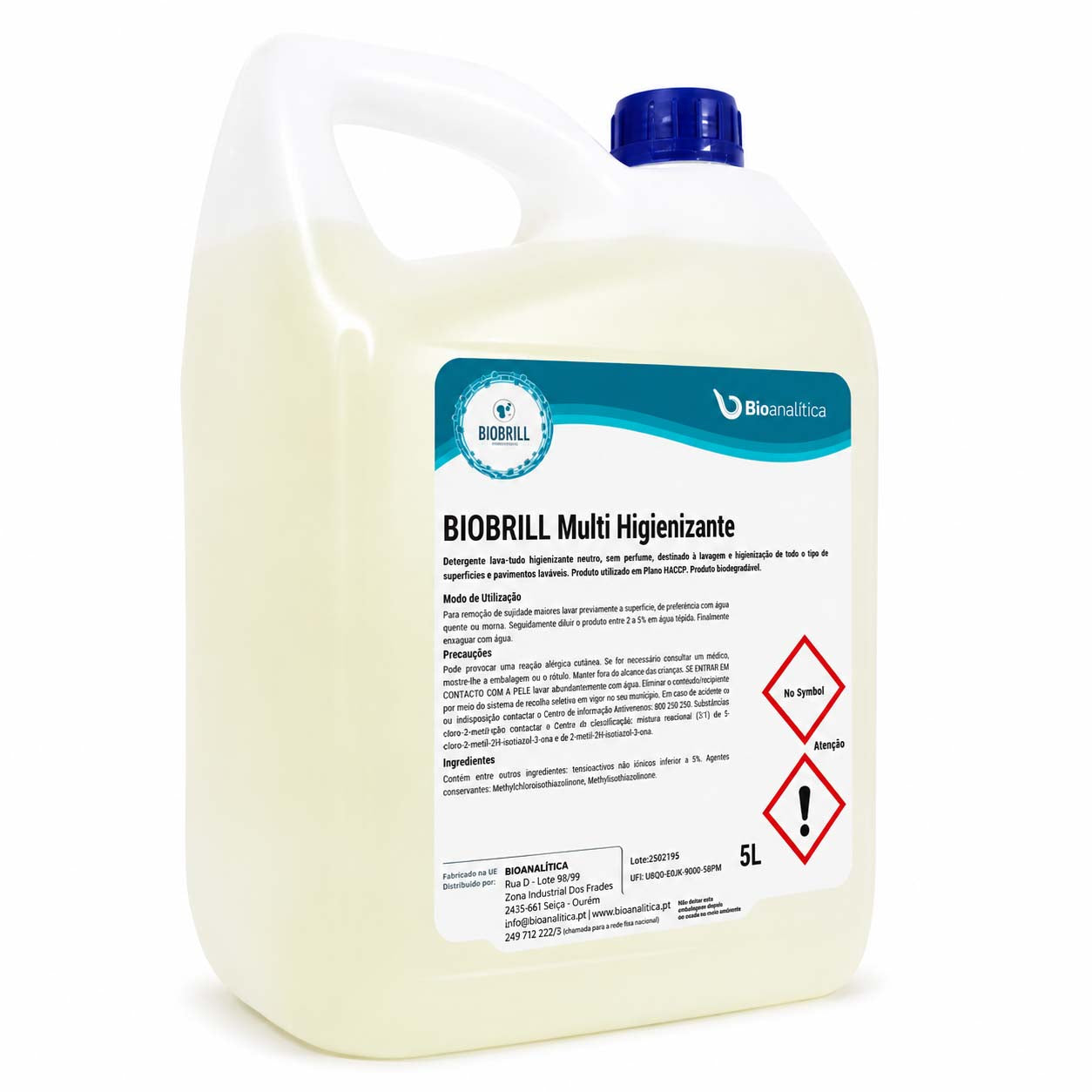 BioBrill Multi Higienizante – Detergente Multisuperfícies para Limpeza e Higienização 5L