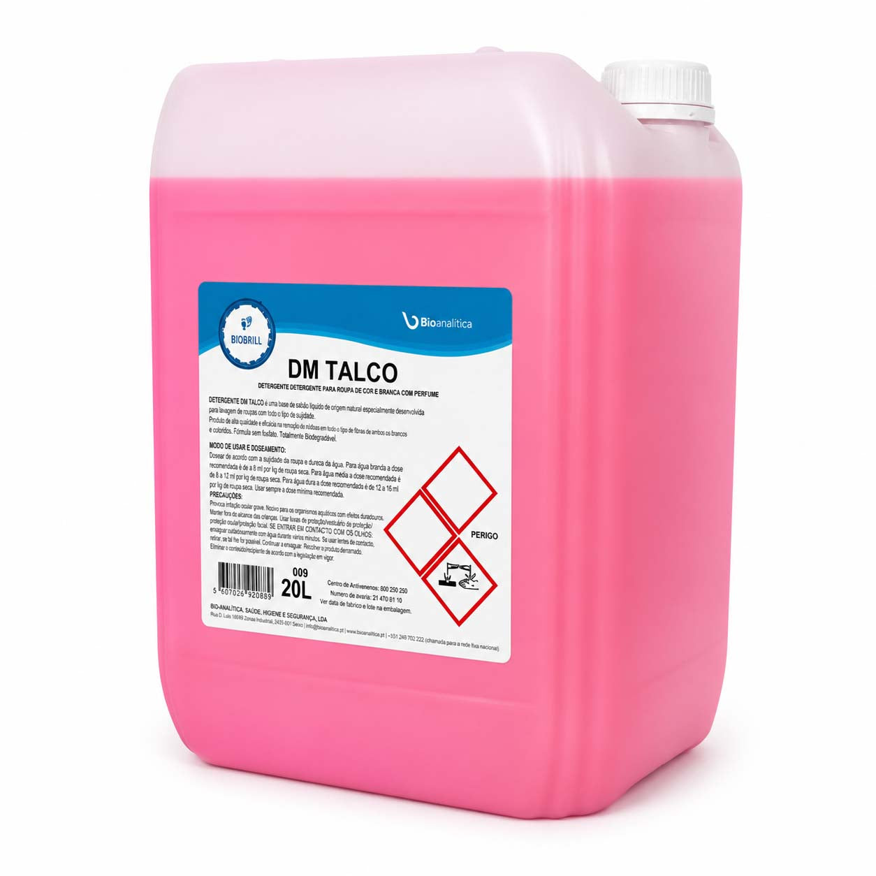 BioBrill DM Talco – Detergente Líquido para Lavagem Automática de Roupa