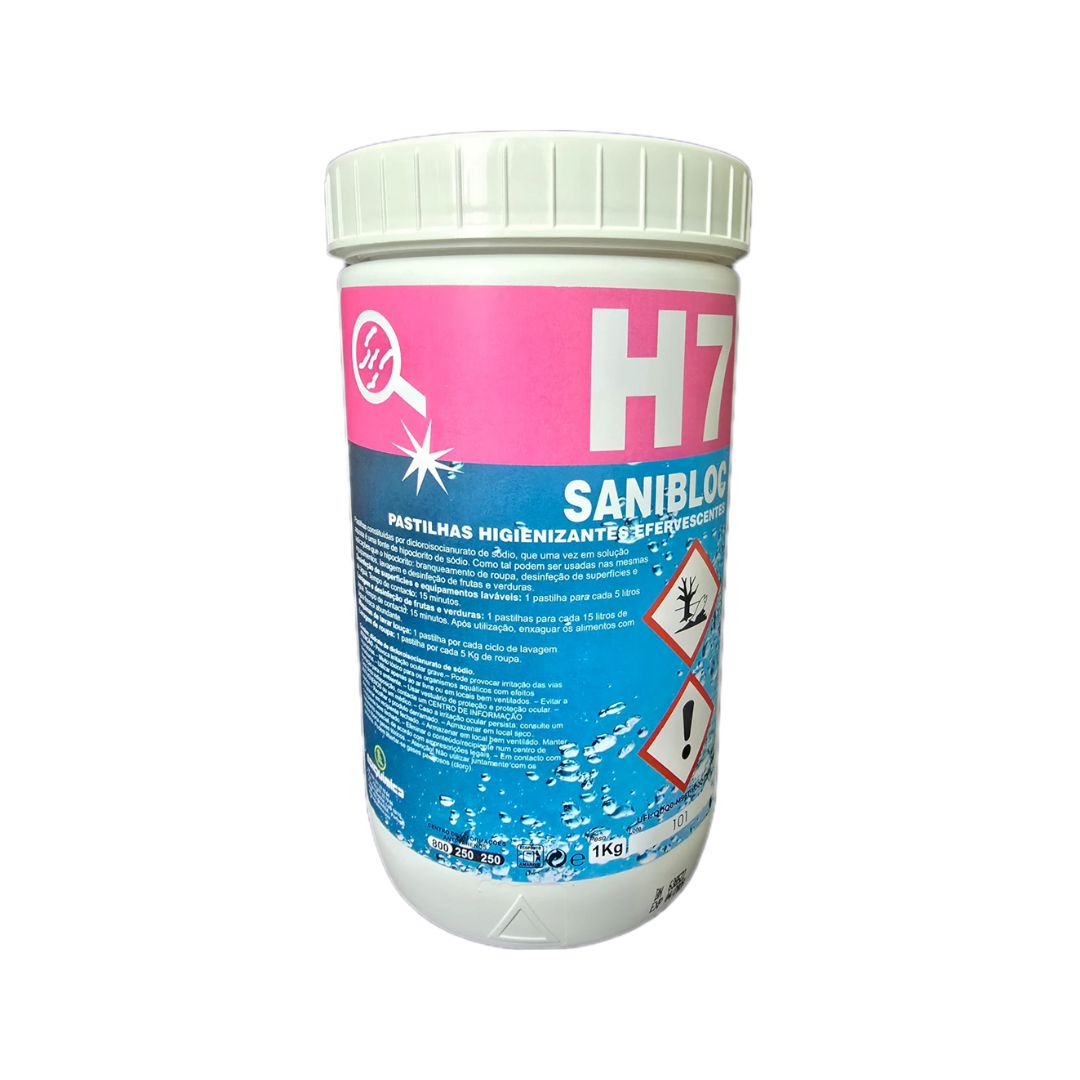Egiquímica Sanibloc Pastilhas de Cloro Efervescentes – Desinfeção de Sanitários 1kg (200 unidades)