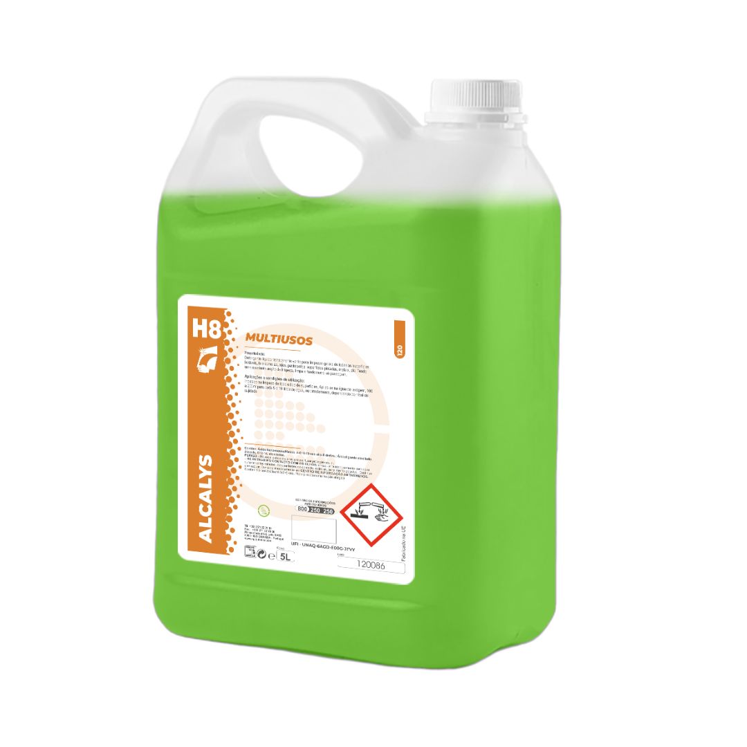 Egiquímica H8 Alcalys Multiusos Detergente de Limpeza Geral para Superfícies