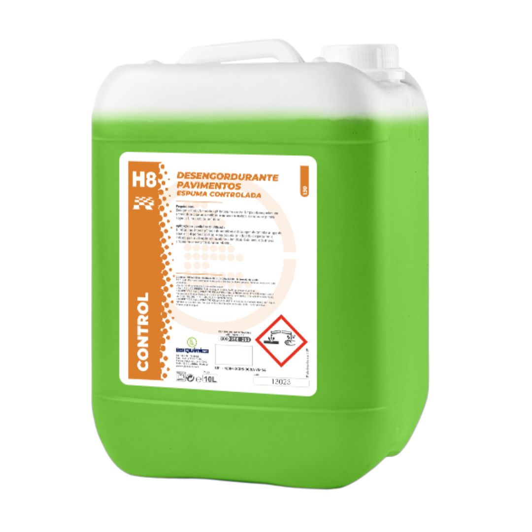 Egiquímica H8 Control – Desengordurante Alcalino para Pavimentos com Espuma Controlada