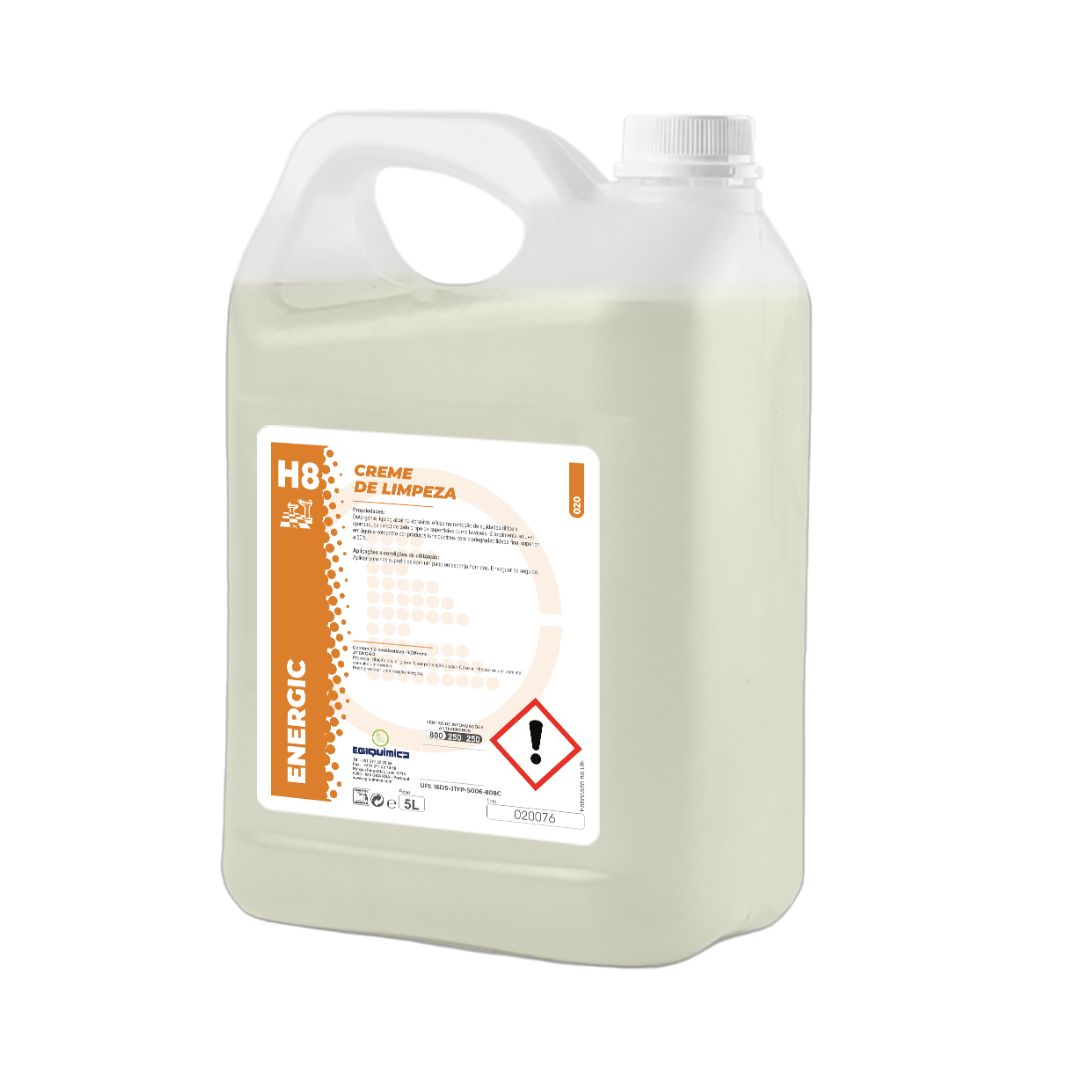Egiquímica H8 Energic – Creme de Limpeza Abrasivo Alcalino para Superfícies Duras