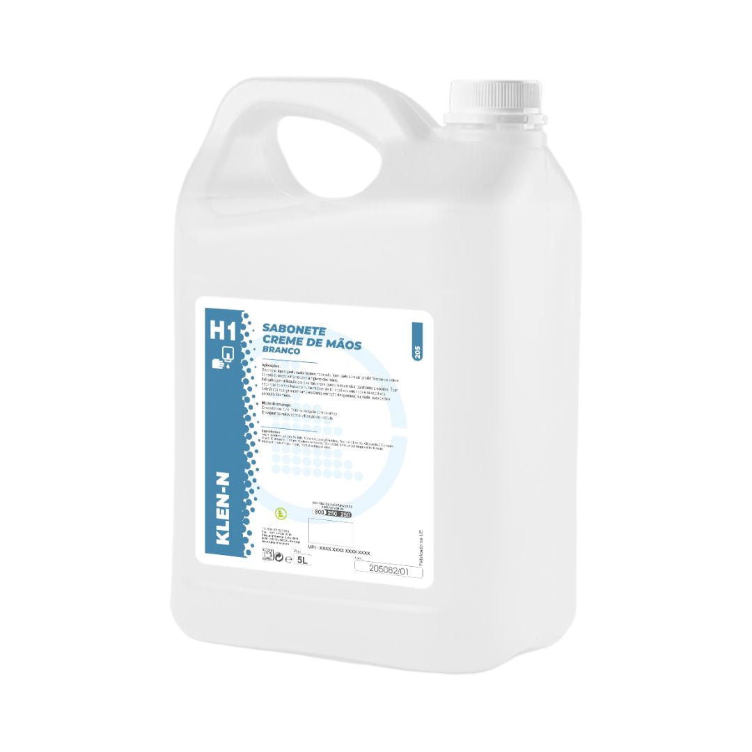 Egiquímica H1 Klen-N - Sabonete Creme de Mãos Branco para Higiene Profissional 5L
