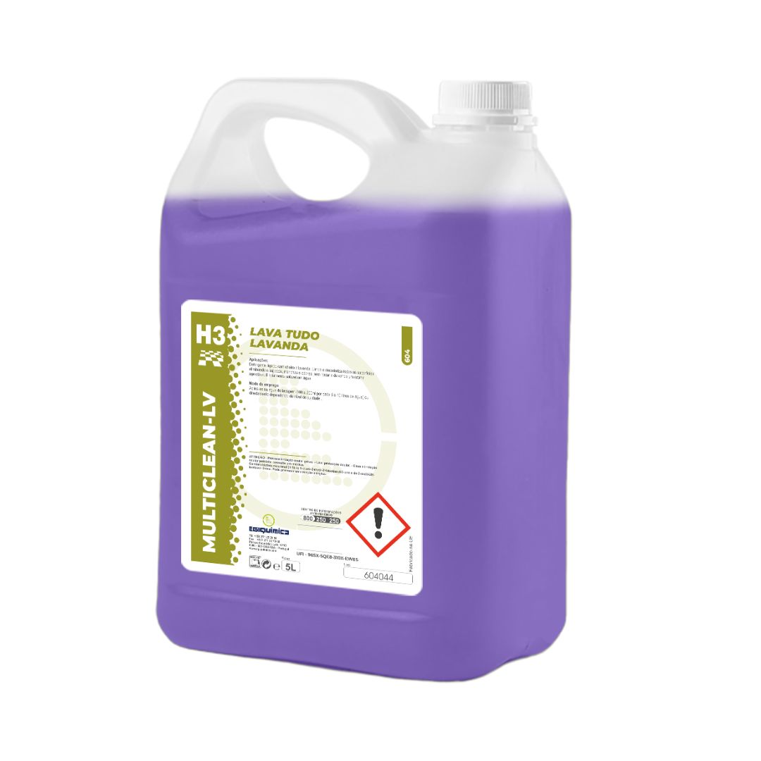 Egiquímica H3 Multiclean LV - Lava Tudo Lavanda para Superfícies