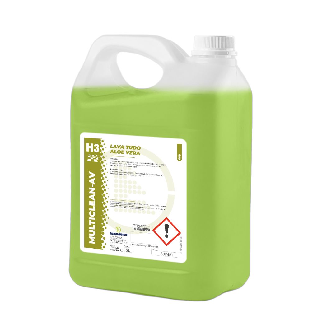 Egiquímica H3 Multiclean AV - Lava Tudo Aloe Vera para Superfícies