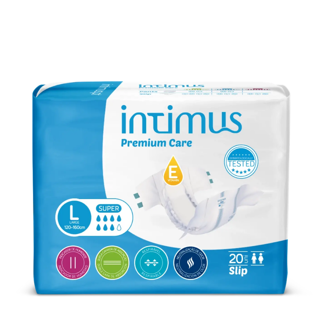 Intimus Fraldas Premium Care em Embalagens de 20 unidades