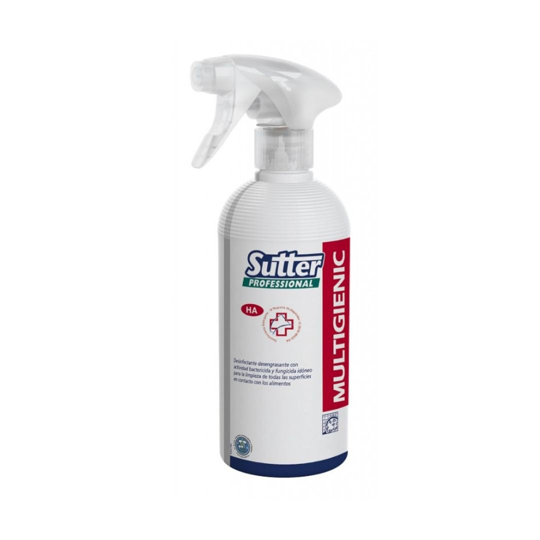 Sutter Multigienic 500ml - Desengordurante desinfetante para limpeza de superfícies em ambiente alimentar SP556400