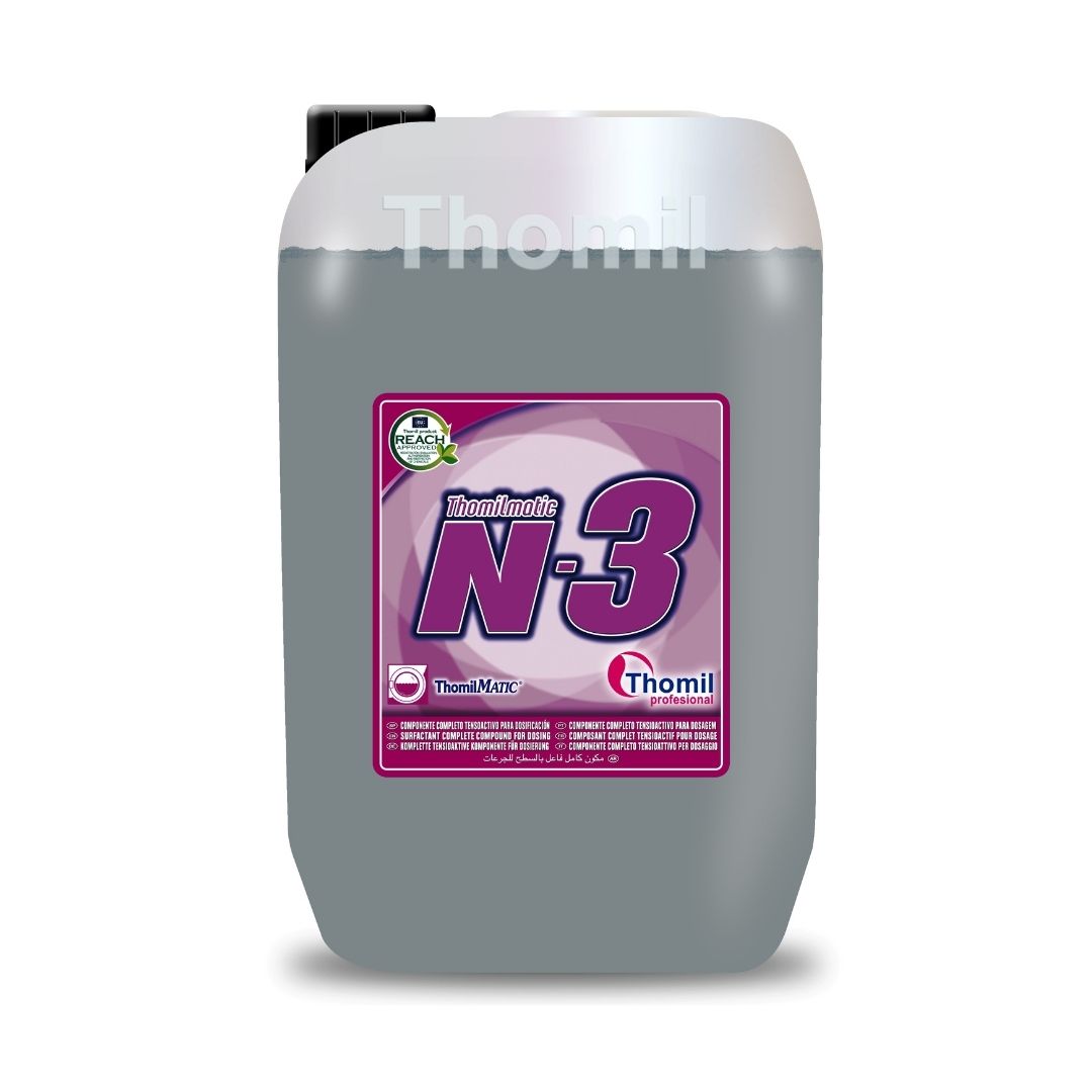 Thomil Matic N-3 – Detergente Neutro Concentrado para Lavandaria Profissional 20kg