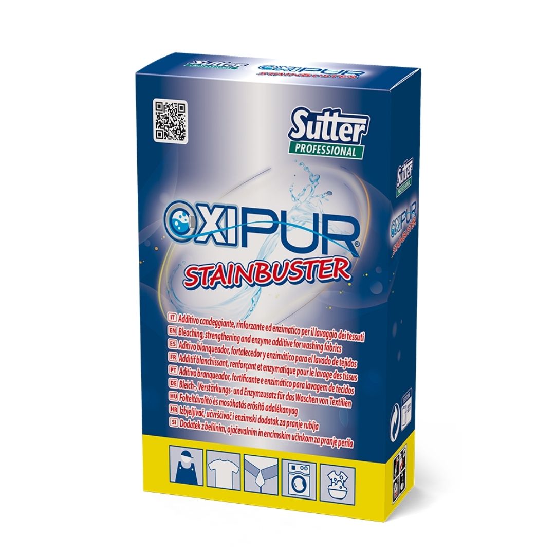 Sutter Oxipur Stainbuster - Aditivo Branqueador e Enzimático Removedor de Nódoas para Lavandaria