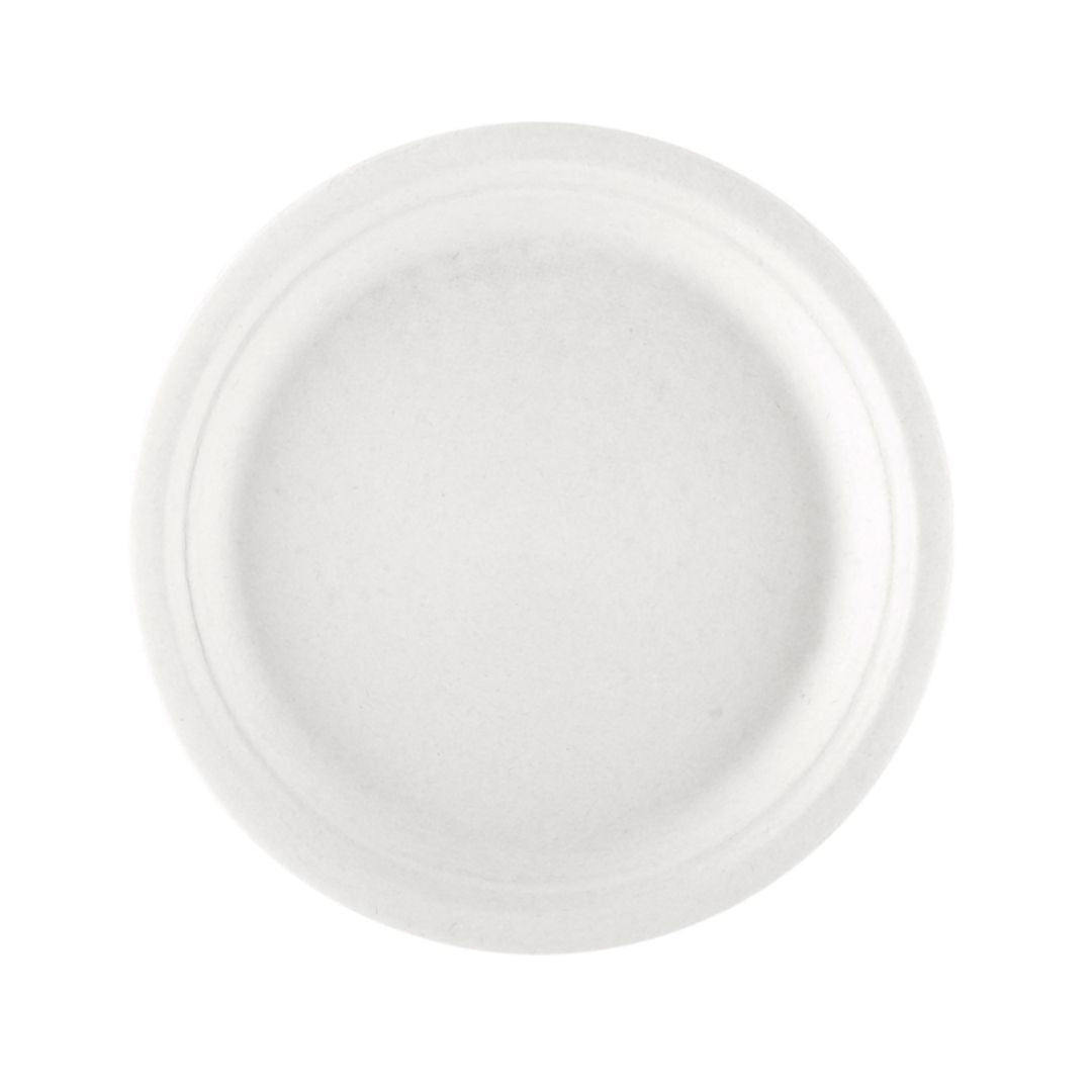 Garcia de Pou Prato Redondo em Bagaço Branco 23 cm Compostável