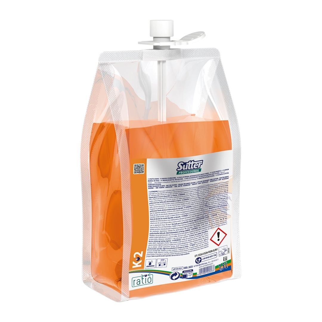 Sutter K-2 - Detergente Concentrado Perfumado para Lavagem Manual de Loiça com Poder Desengordurante