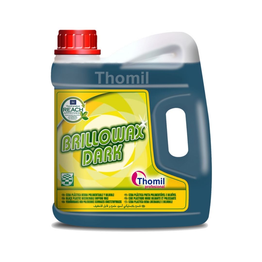 Thomil Brillowax Dark – Cera Plástica Autobrilhante e Antiderrapante Preta para Pavimentos