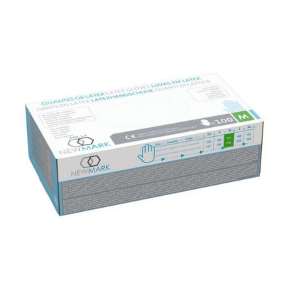 New Mark Luva de Látex com Pó em Caixa de 100 Unidades