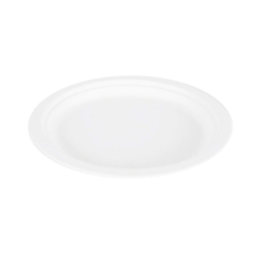 Garcia de Pou Prato Redondo em Bagaço Branco 23 cm Compostável