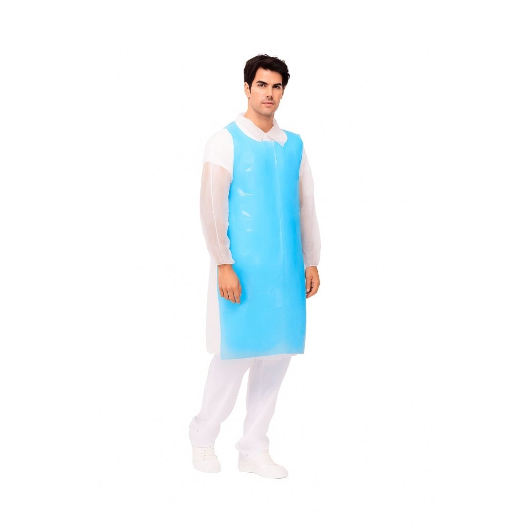 Avental em polietileno para proteção do tronco em Embalagens de 100 Unidades