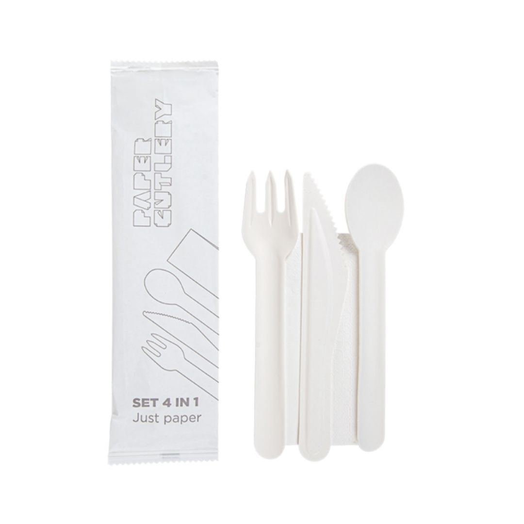 Garcia de Pou Talheres de Papel com Guardanapo Branco 15,8 cm