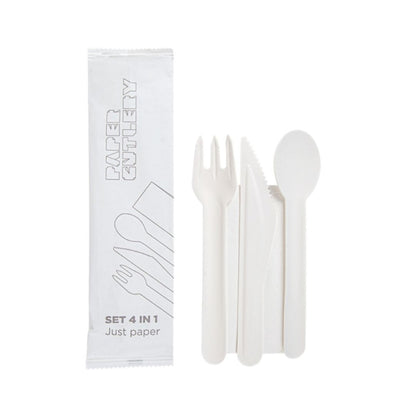 Garcia de Pou Talheres de Papel com Guardanapo Branco 15,8 cm