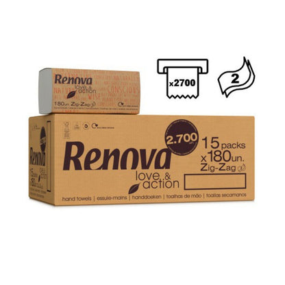 Renova Toalha de Mão Zig-Zag Love & Action 2 Folhas