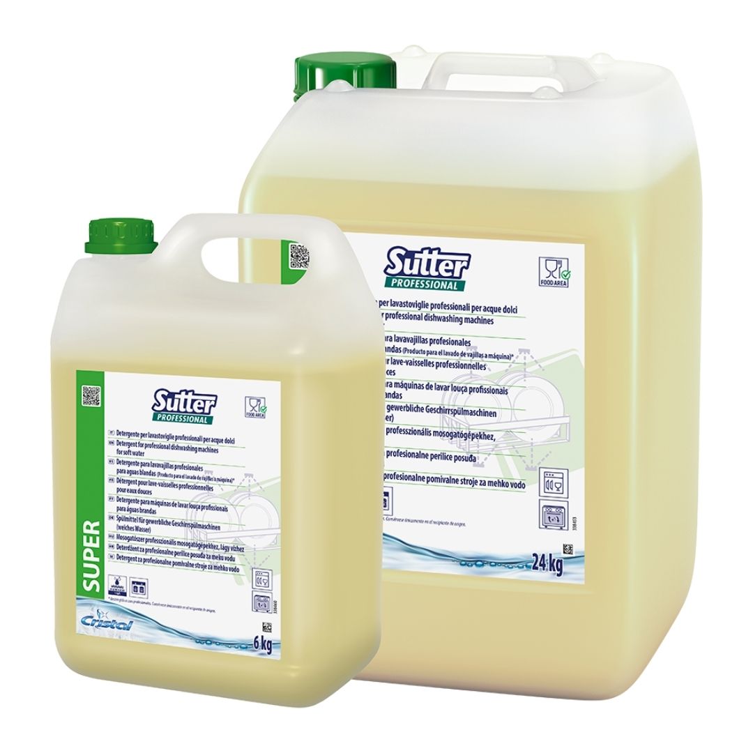 Sutter Super detergente alcalino concentrado para máquinas de lavar loiça profissionais em águas brandas