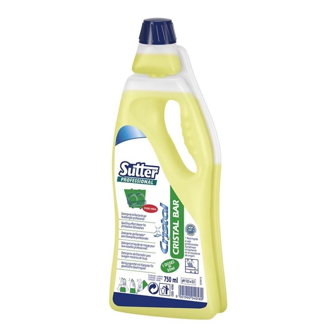 Sutter Cristal Bar - Detergente Abrilhantador Alcalino para Lavagem Automática de Loiça