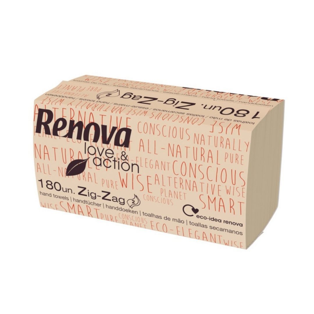 Renova Toalha de Mão Zig-Zag Love & Action 2 Folhas