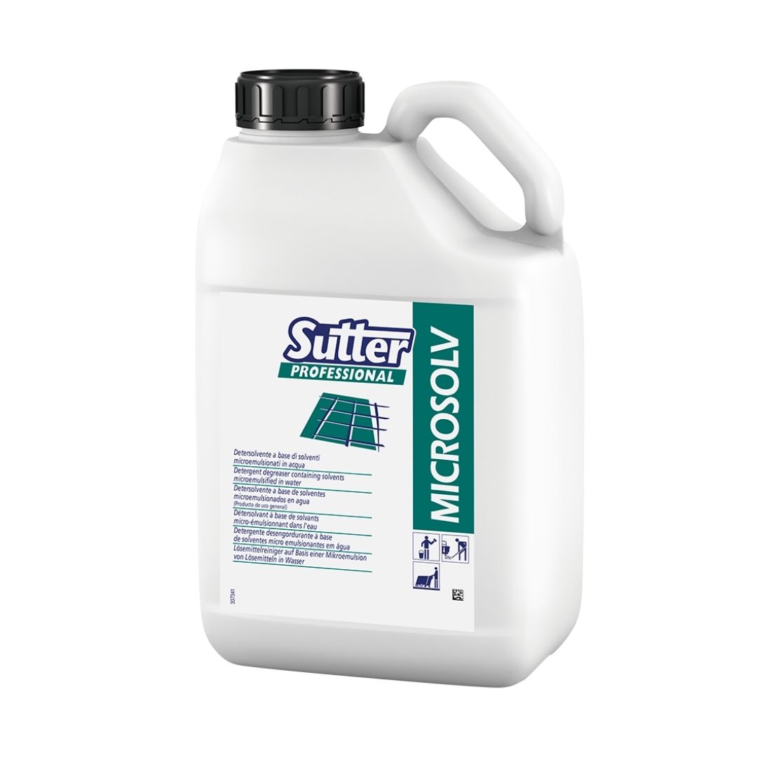 Sutter Microsolv - Detergente desengordurante à base de solventes naturais para superfícies duras