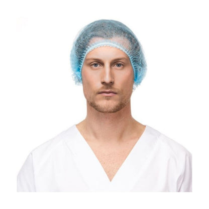 Touca clip em polipropileno para proteção capilar em Embalagens de 100 Unidades