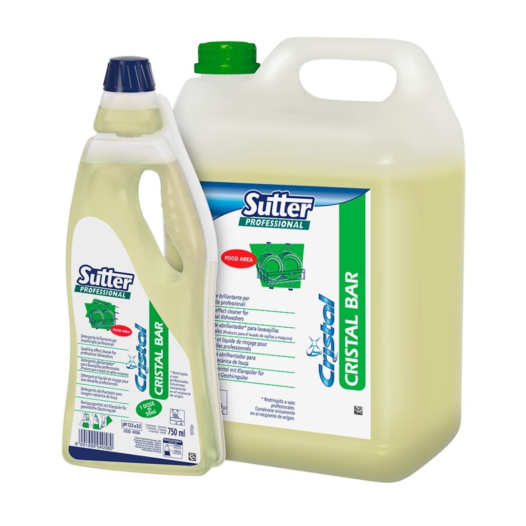 Sutter Cristal Bar - Detergente Abrilhantador Alcalino para Lavagem Automática de Loiça