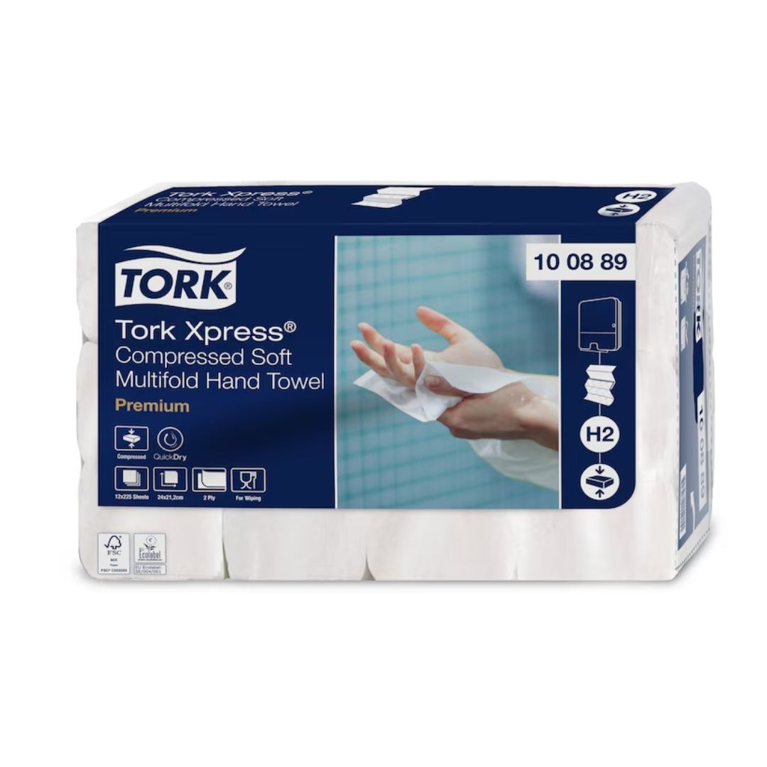 Tork Xpress 100889 – Toalhas de Mão Zig Zag Interfolha Compactas Premium H2