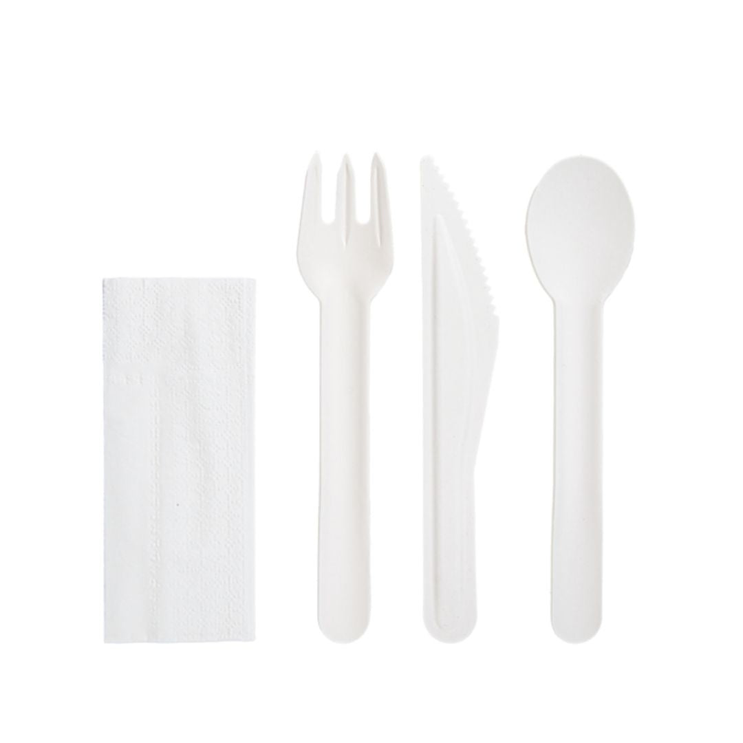 Garcia de Pou Talheres de Papel com Guardanapo Branco 15,8 cm