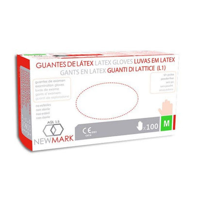 New Mark Luva de Látex Sem Pó em Caixa de 100 Unidades