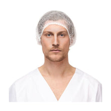 Touca circular em polipropileno branco para proteção capilar em Embalagens de 100 Unidades