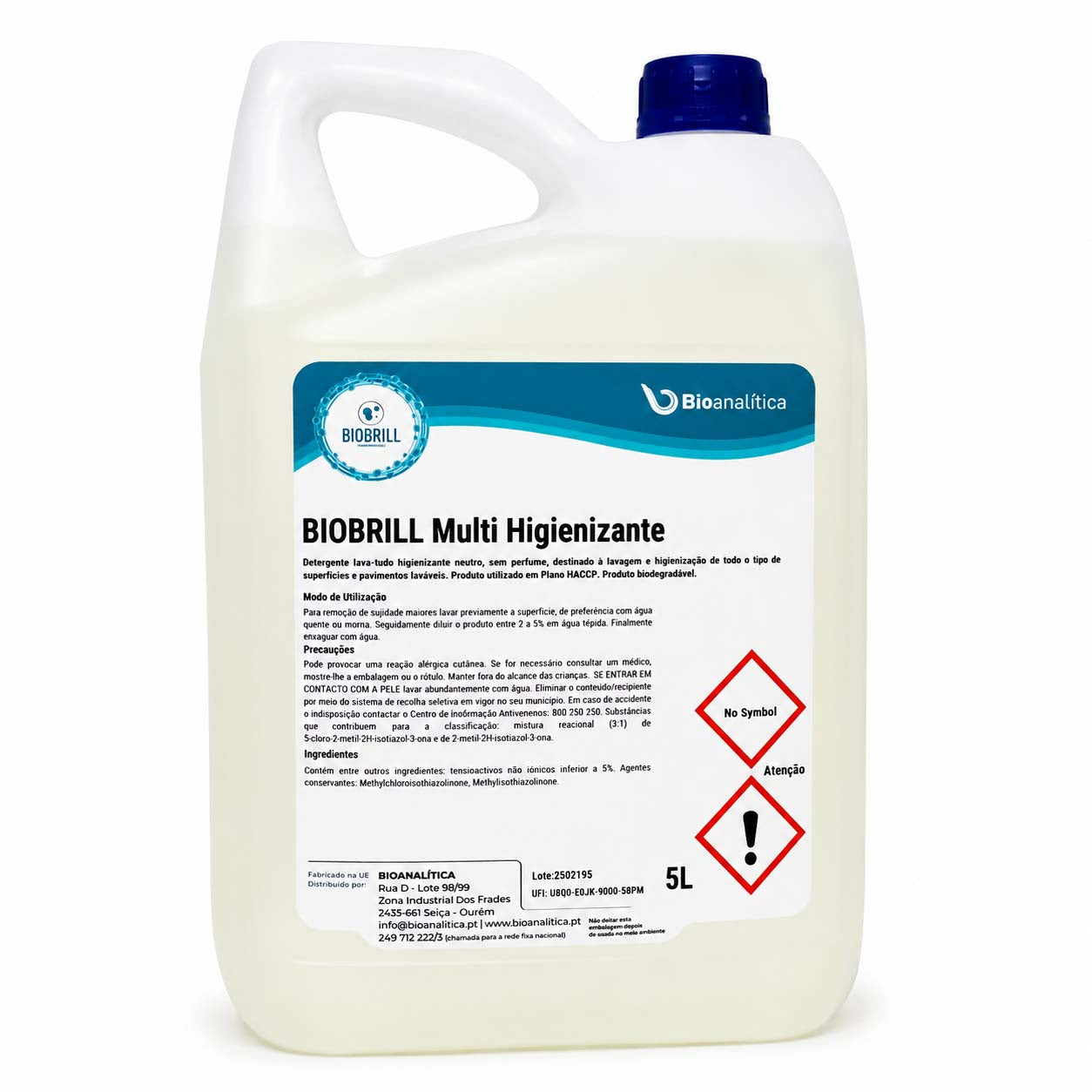 BioBrill Multi Higienizante – Detergente Multisuperfícies para Limpeza e Higienização 5L