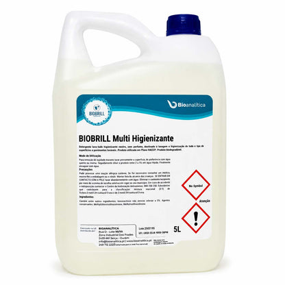 BioBrill Multi Higienizante – Detergente Multisuperfícies para Limpeza e Higienização 5L