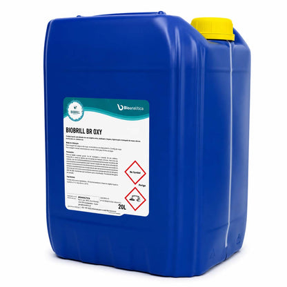 BioBrill BR Oxy – Aditivo Líquido Oxigenado para Branqueamento e Higienização de Roupa 20L