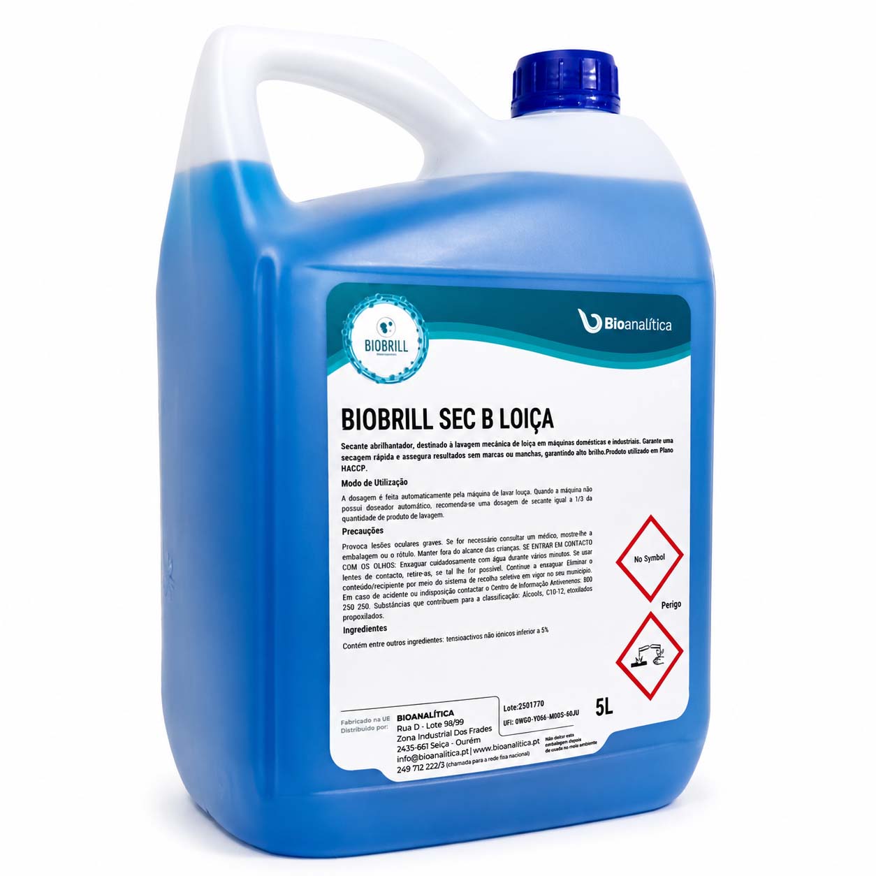 BioBrill Sec B Loiça – Secante Abrilhantador para Máquinas de Lavar Loiça Automáticas