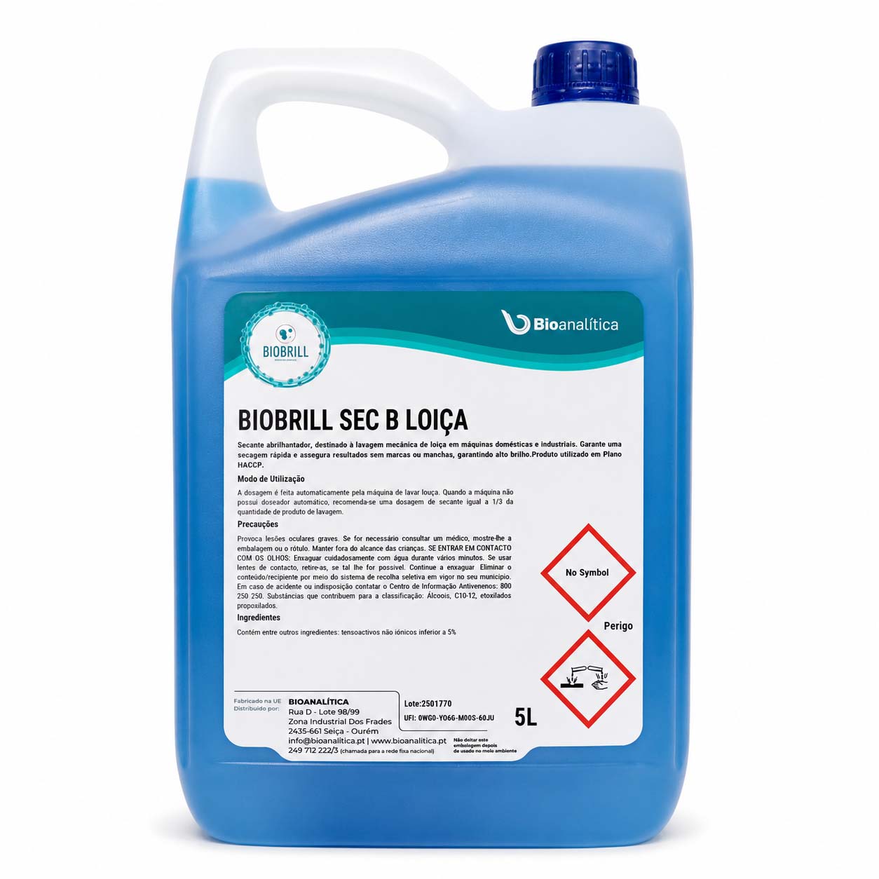 BioBrill Sec B Loiça – Secante Abrilhantador para Máquinas de Lavar Loiça Automáticas