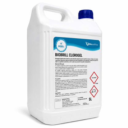BioBrill Clorogel – Detergente Clorado em Gel Desengordurante para Limpeza e Branqueamento 5L