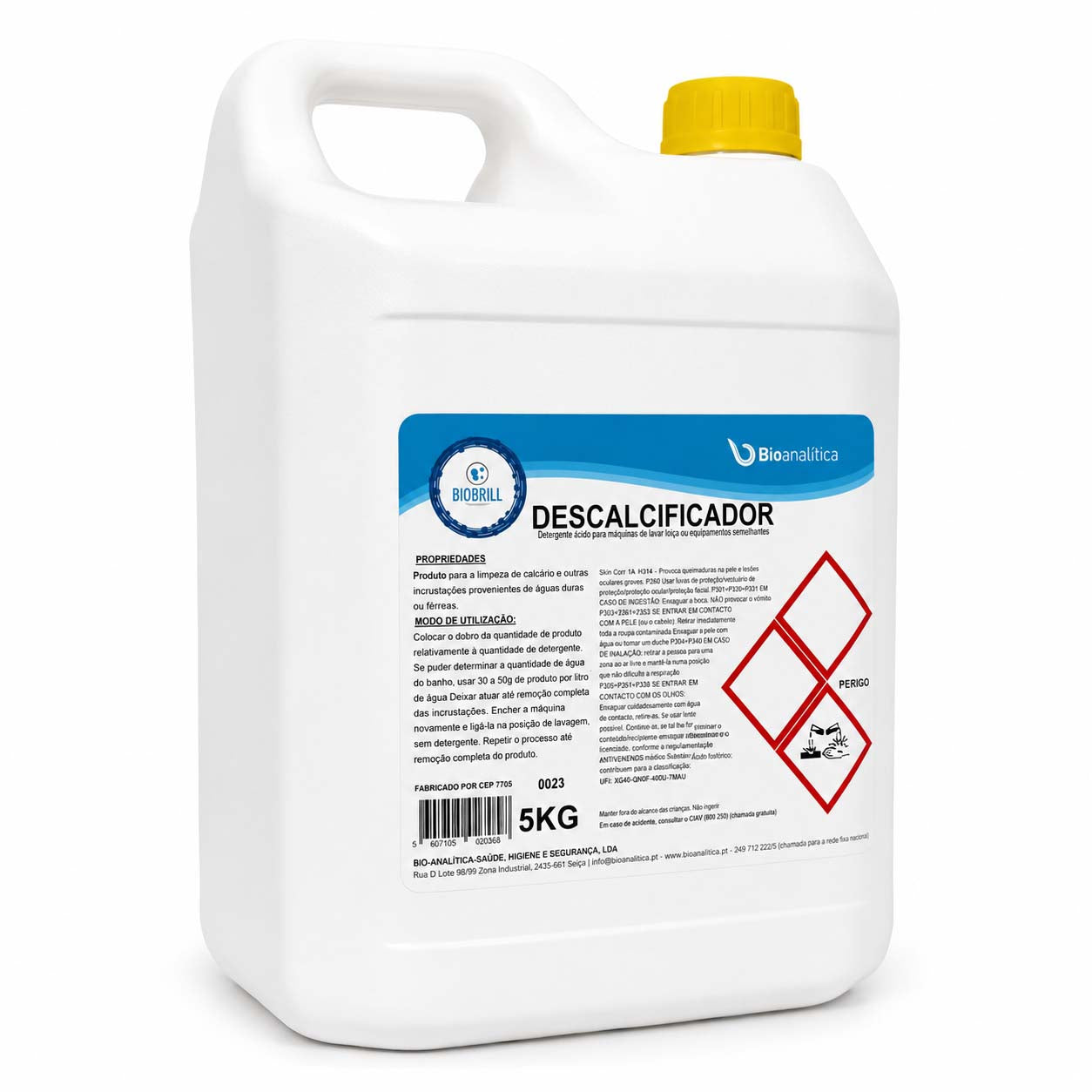 BioBrill Descalcificador  – Detergente Multisuperfícies para Limpeza Geral Perfumado 5L
