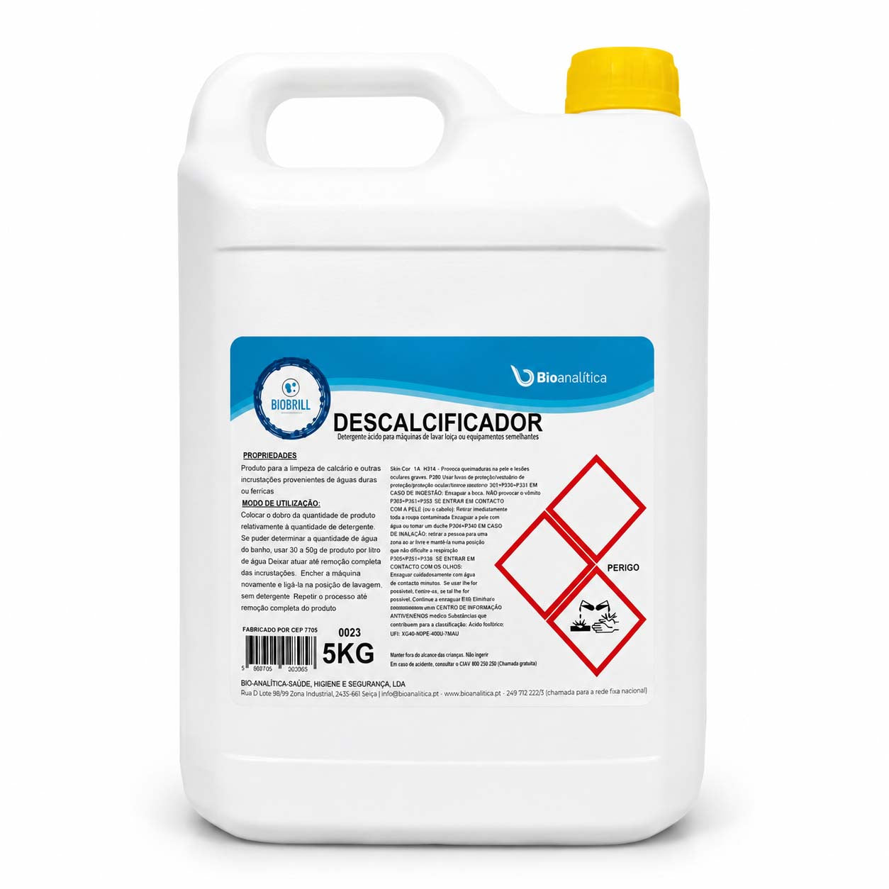 BioBrill Descalcificador  – Detergente Multisuperfícies para Limpeza Geral Perfumado 5L