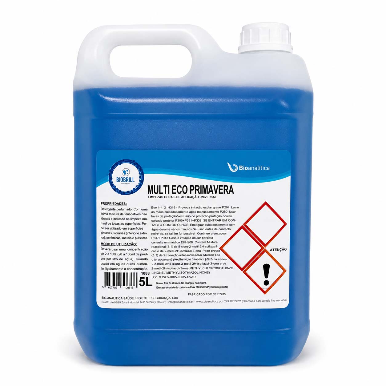 BioBrill Multi Eco Primavera – Detergente Multisuperfícies para Limpeza Geral Perfumado 5L