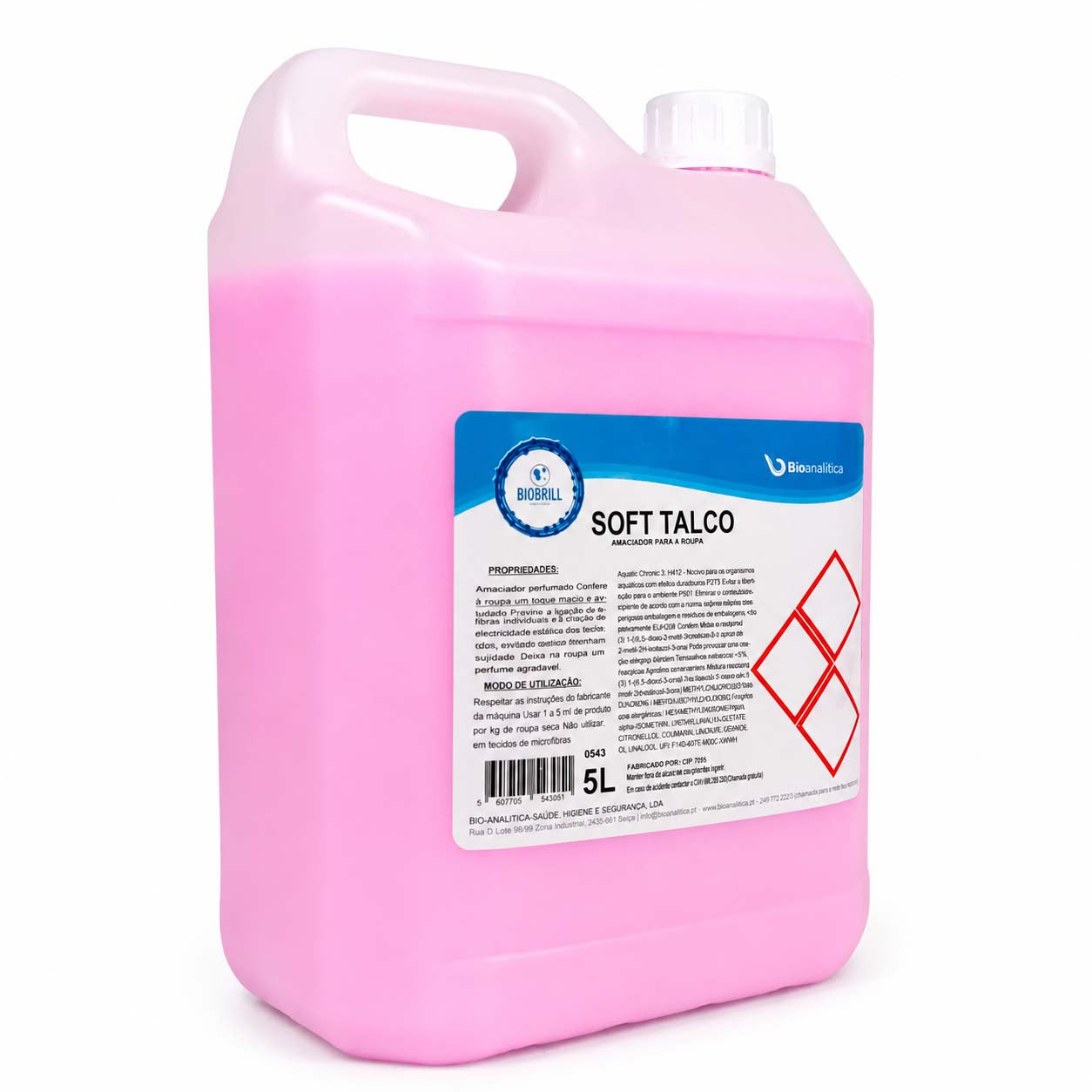 BioBrill Soft Talco – Amaciador de Roupa Concentrado para Sistemas de Doseamento Automático